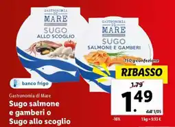 Lidl Sugo salmone e gamberi o Sugo allo scoglio offerta