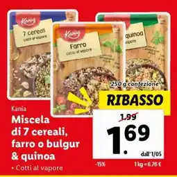 Lidl Kania Miscela di 7 cereali, farro o bulgur & quinoa offerta