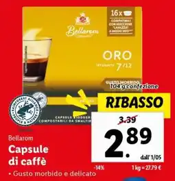 Lidl Bellarom Capsule di caffè offerta