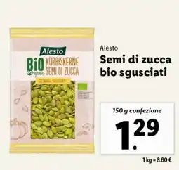 Lidl Alesto Semi di zucca bio sgusciati offerta