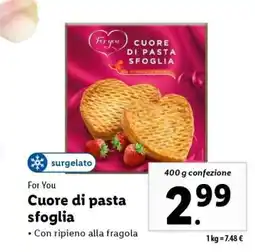 Lidl Cuore di pasta sfoglia offerta