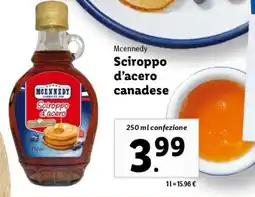 Lidl Mcennedy Sciroppo d'acero canadese offerta