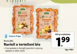 Lidl Ravioli o tortelloni bio offerta
