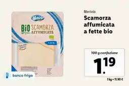 Lidl Merivio Scamorza affumicata a fette bio offerta