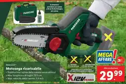 Lidl PARKSIDE Motosega ricaricabile offerta