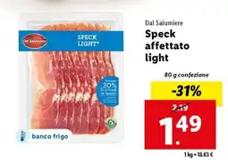 Lidl Speck affettato light offerta