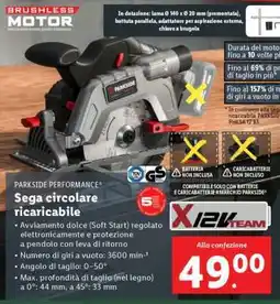 Lidl Sega circolare ricaricabile offerta