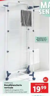 Lidl LIVARNO home Stendibiancheria verticale offerta