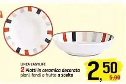 Famila 2 Piatti in ceramica decorata offerta
