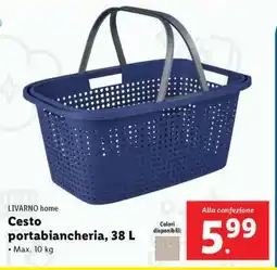 Lidl Cesto portabiancheria, 38 L offerta