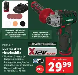 Lidl Lucidatrice ricaricabile PARKSIDE offerta