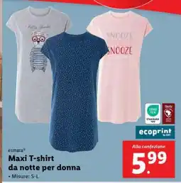 Lidl Maxi t-shirt da notte per donna offerta