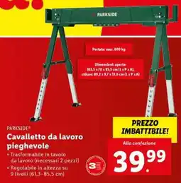 Lidl PARKSIDE Cavalletto da lavoro pieghevole offerta