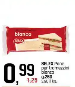 Famila SELEX Pane per tramezzini bianco offerta