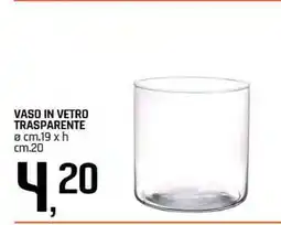 Famila VASO IN VETRO TRASPARENTE offerta