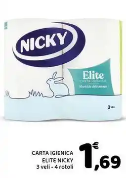 Conad Carta igienica ELITE NICKY offerta