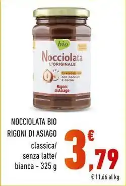 Conad L'originale nocciolata bio rigoni di asiago offerta