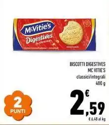 Conad Biscotti digestives MC VITIE'S offerta