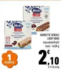 Conad Barrette cereali light HERO offerta