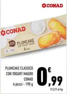 Conad Plumcake classico con yogurt magro CONAD offerta