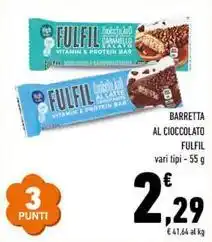 Conad Barretta al cioccolato FULFIL vari tipi offerta
