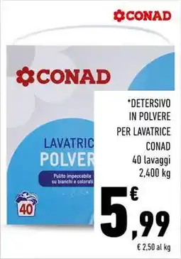 Conad Detersivo in polvere per lavatrice CONAD offerta