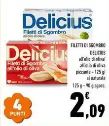 Conad Filetti di sgombro DELICIUS offerta