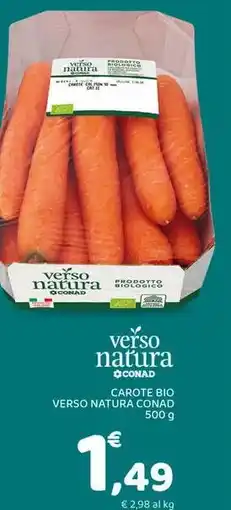 Conad Verso natura carote bio verso natura conad offerta