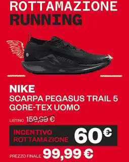 Sportland Nike scarpa pegasus trail 5 gore-tex uomo offerta