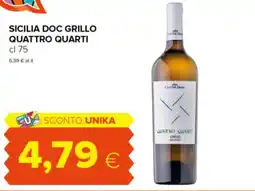 Oasi Sicilia doc grillo QUATTRO QUARTI offerta