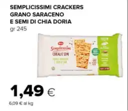 Oasi Semplicissimi crackers grano saraceno e semi di chia DORIA offerta