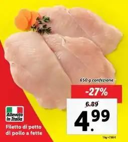 Lidl Filetto di petto di pollo a fette offerta