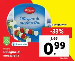 Lidl Milbona Ciliegine di mozzarella offerta