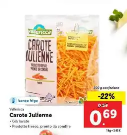 Lidl Vallericca Carote Julienne offerta