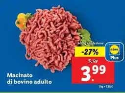 Lidl Macinato di bovino adulto offerta
