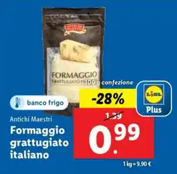 Lidl Antichi Maestri Formaggio grattugiato italiano offerta