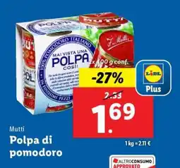 Lidl Mutti Polpa di pomodoro offerta