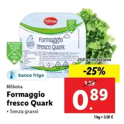 Lidl Milbona Formaggio fresco Quark offerta