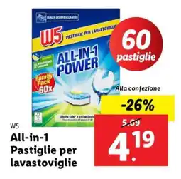 Lidl W5 All-in-1 Pastiglie per lavastoviglie offerta
