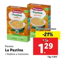 Lidl Plasmon La Pastina offerta