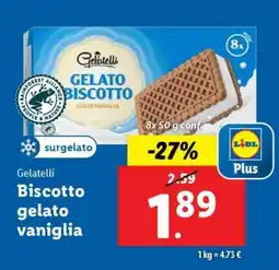 Lidl Gelatelli Biscotto gelato vaniglia offerta