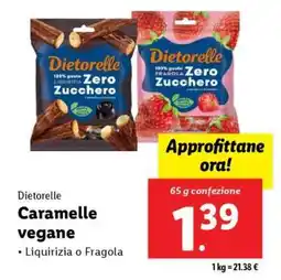 Lidl Dietorelle Caramelle vegane offerta