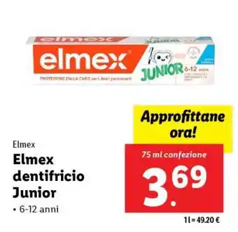 Lidl Elmex Dentifricio Junior offerta
