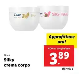 Lidl Dove Silky crema corpo offerta