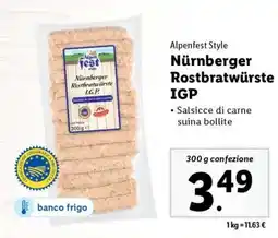 Lidl Nürnberger Rostbratwürste IGP offerta