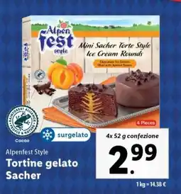 Lidl Alpenfest Style Tortine gelato Sacher offerta