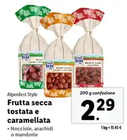 Lidl Alpenfest Style Frutta secca tostata e caramellata offerta