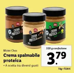 Lidl Mister Choc Crema spalmabile proteica offerta