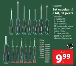 Lidl PARKSIDE Set cacciaviti e bit, 37 pezzi offerta