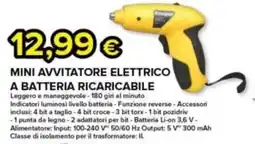 Oasi Mini avvitatore elettrico a batteria ricaricabile offerta